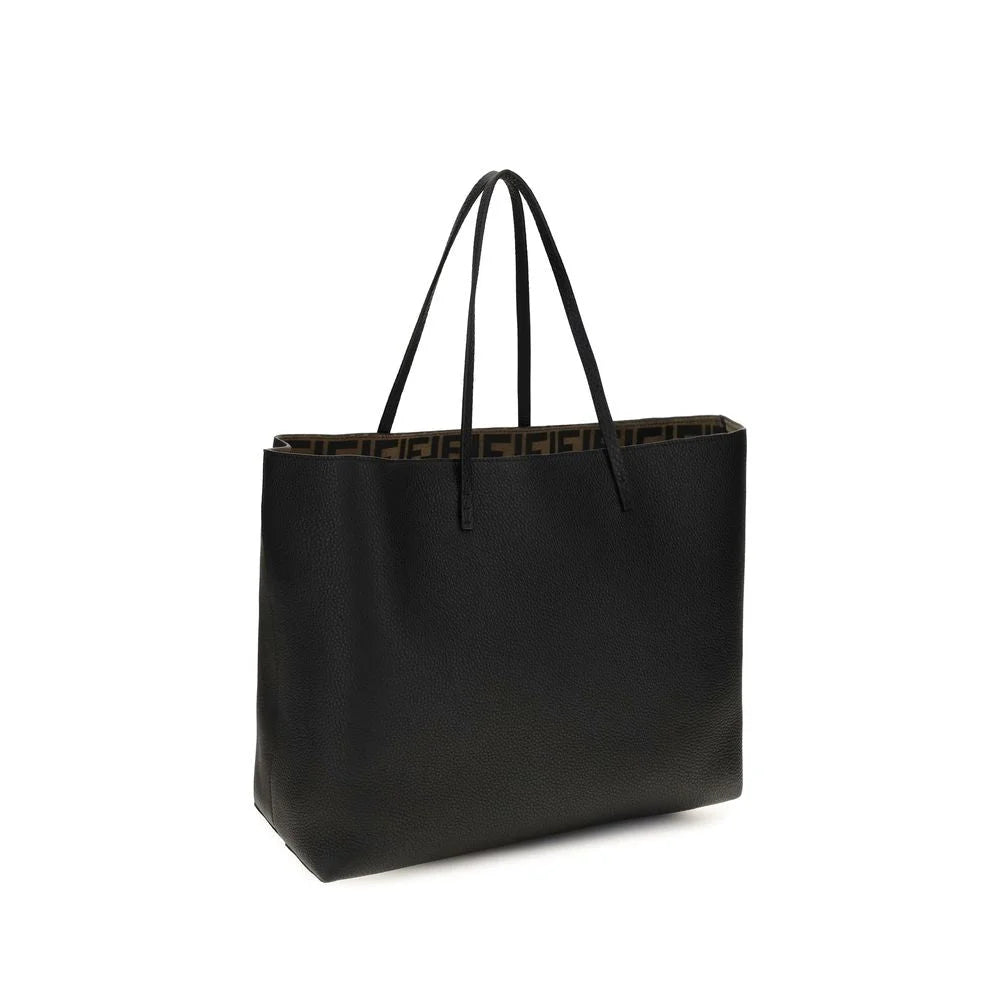 Fendi Black Calf Leather Bos Taurus Shoulder Bag