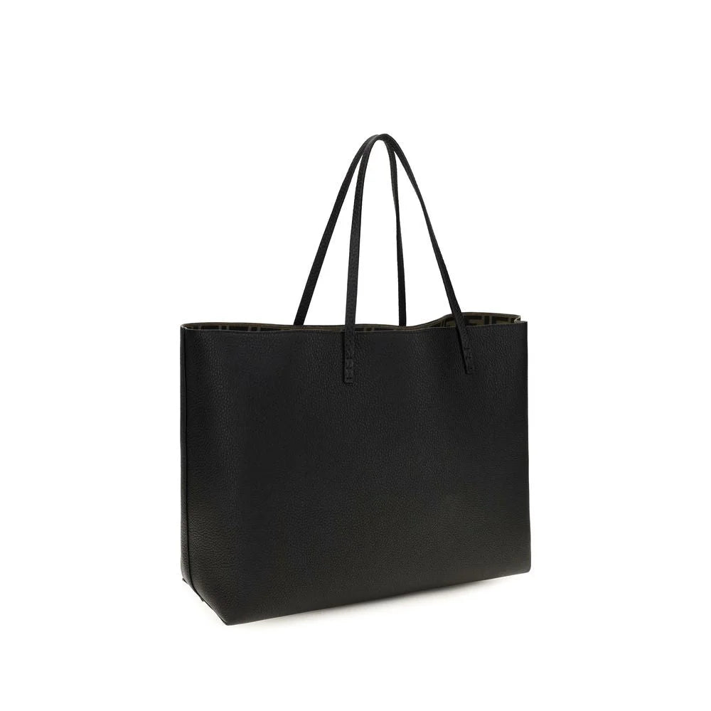 Fendi Black Calf Leather Bos Taurus Shoulder Bag