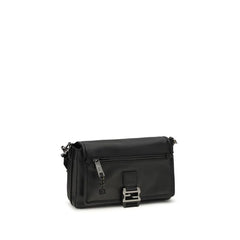 Fendi Black Calf Leather Bos Taurus Shoulder Bag