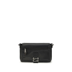 Fendi Black Calf Leather Bos Taurus Shoulder Bag