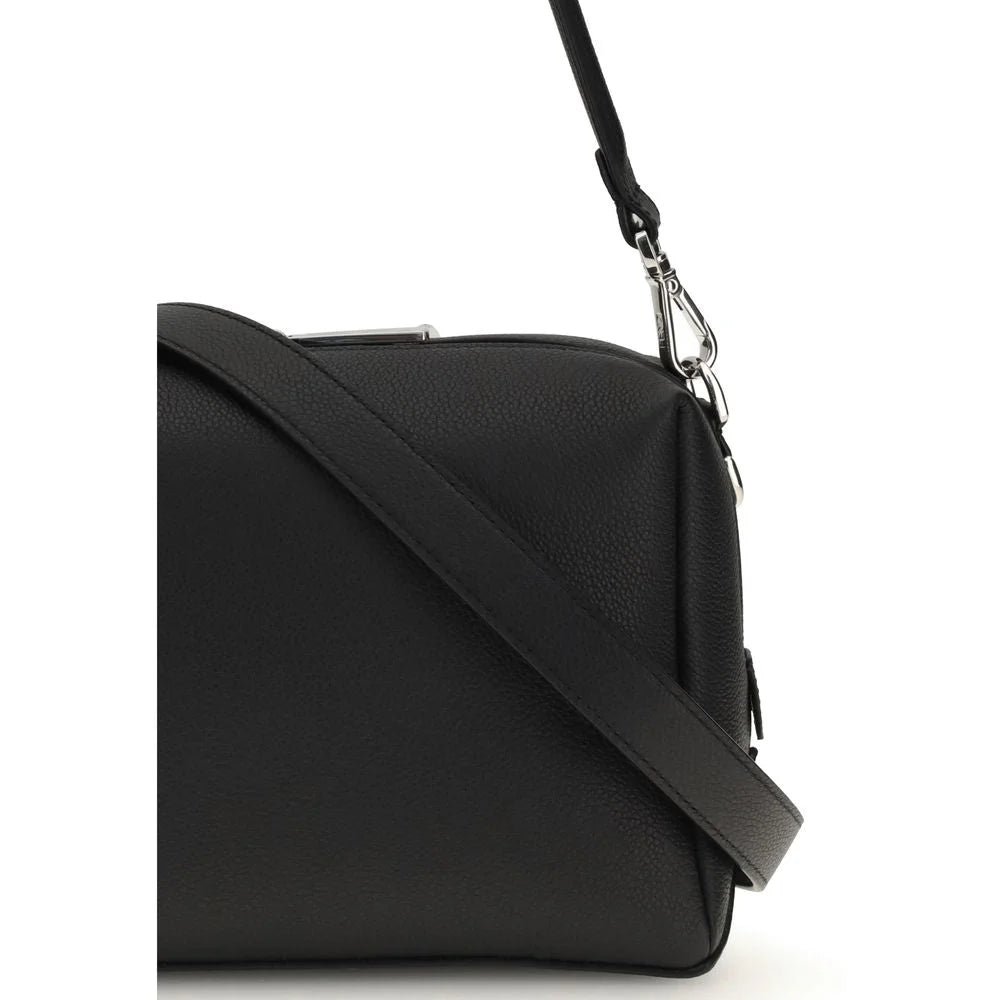 Fendi Black Calf Leather Bos Taurus Shoulder Bag - Shoulder Bags