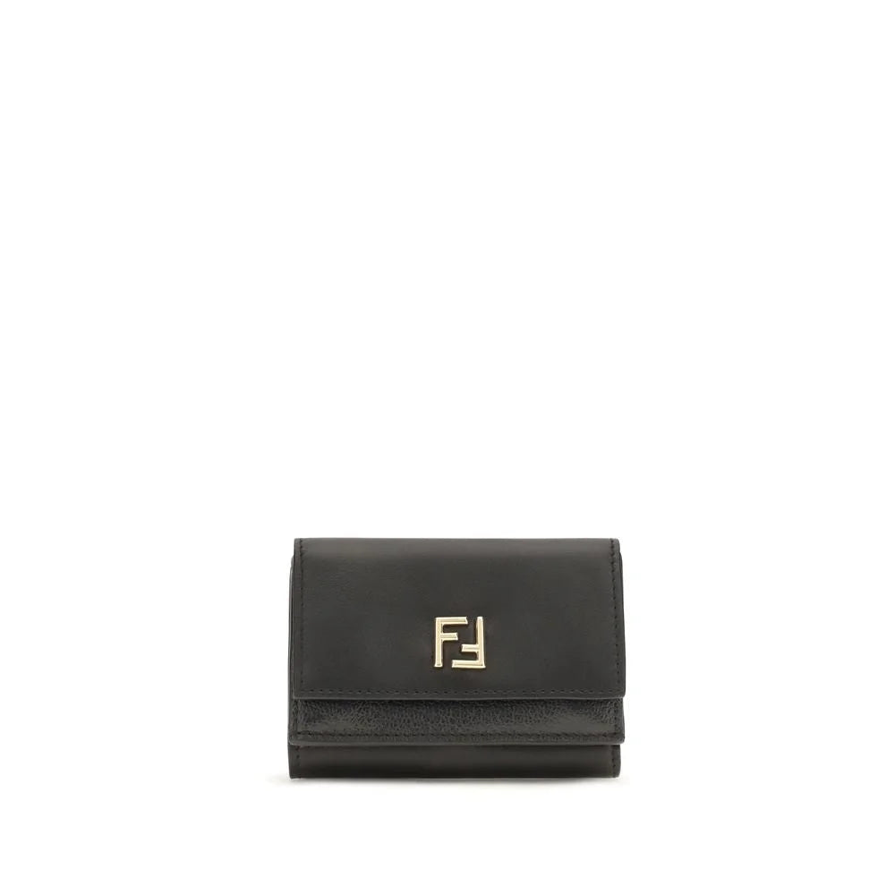 Fendi Black Calf Leather Bos Taurus Wallet