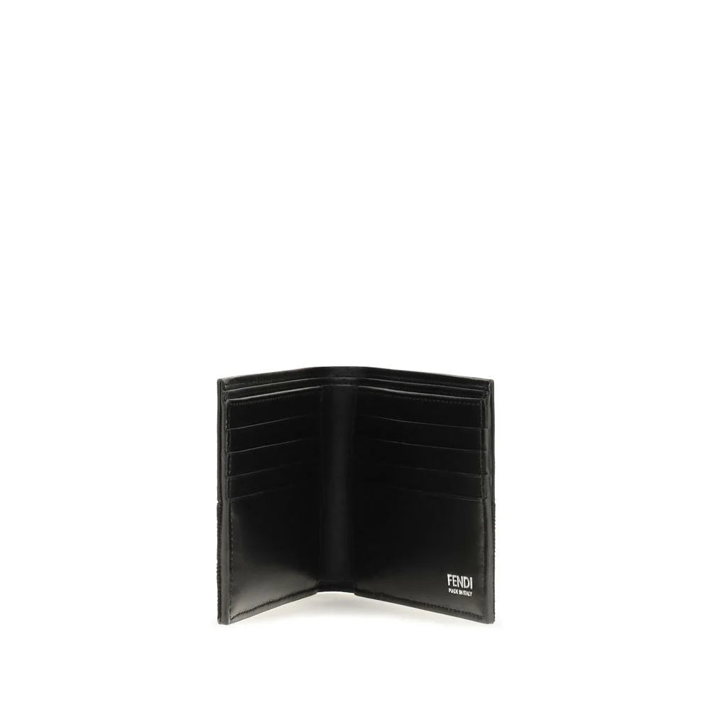 Fendi Black Calf Leather Bos Taurus Wallet