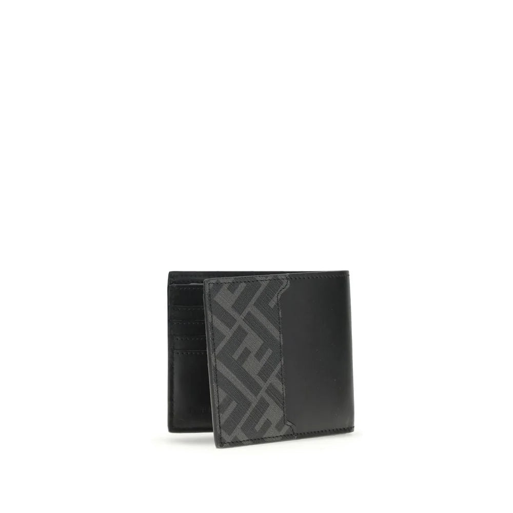 Fendi Black Calf Leather Bos Taurus Wallet