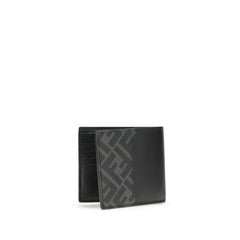 Fendi Black Calf Leather Bos Taurus Wallet
