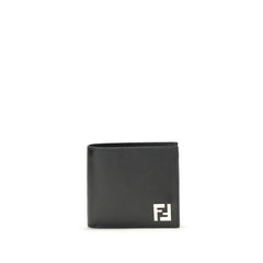 Fendi Black Calf Leather Bos Taurus Wallet