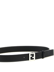 Fendi Black Calfskin Regular Belt