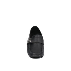 Fendi Black Calfskin Slip-On Loafers - EU44/US11