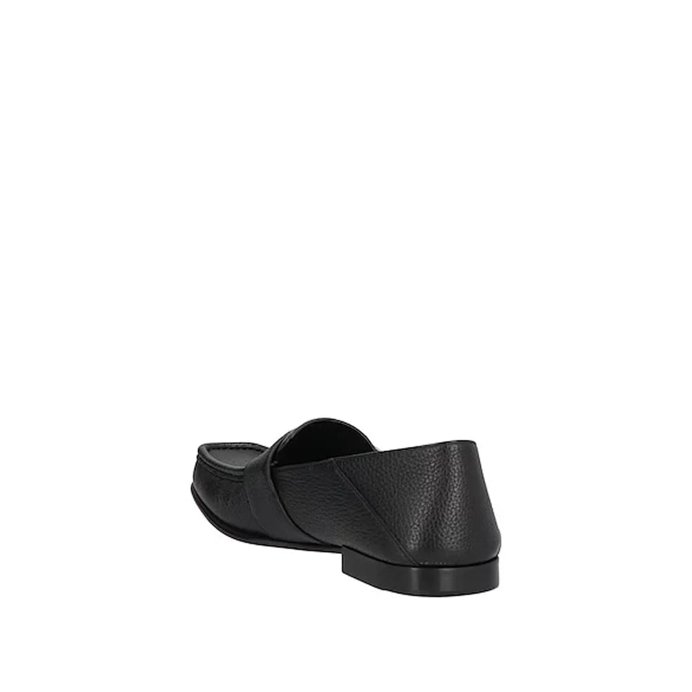 Fendi Black Calfskin Slip-On Loafers - EU44/US11