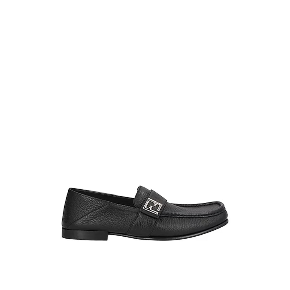 Fendi Black Calfskin Slip-On Loafers - EU44/US11