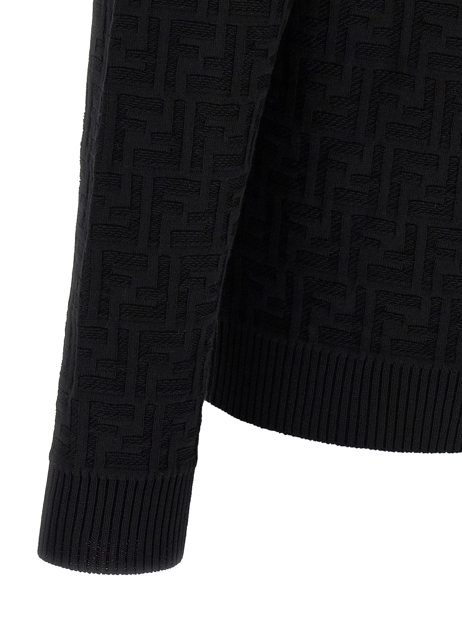 Fendi Black Cotton Cardigan