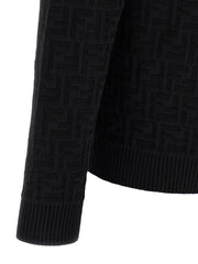 Fendi Black Cotton Cardigan