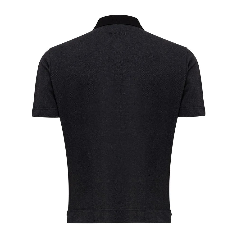 Fendi Black Cotton Polo Shirt - IT40 | M - Polos