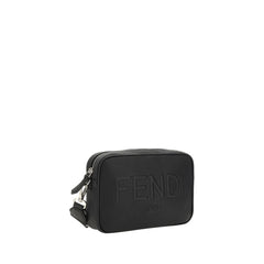 Fendi Black Cotton Shoulder Bag