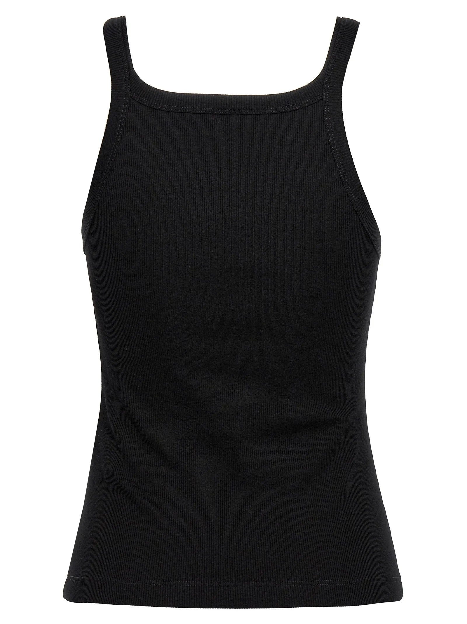 Fendi Black Cotton Sleeveles T-Shirt