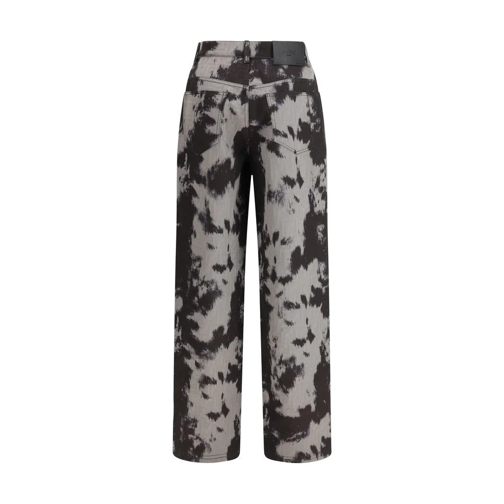 Fendi Black Cotton Straight-Leg Jeans