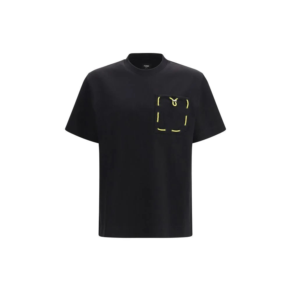 Fendi Black Cotton T-Shirt