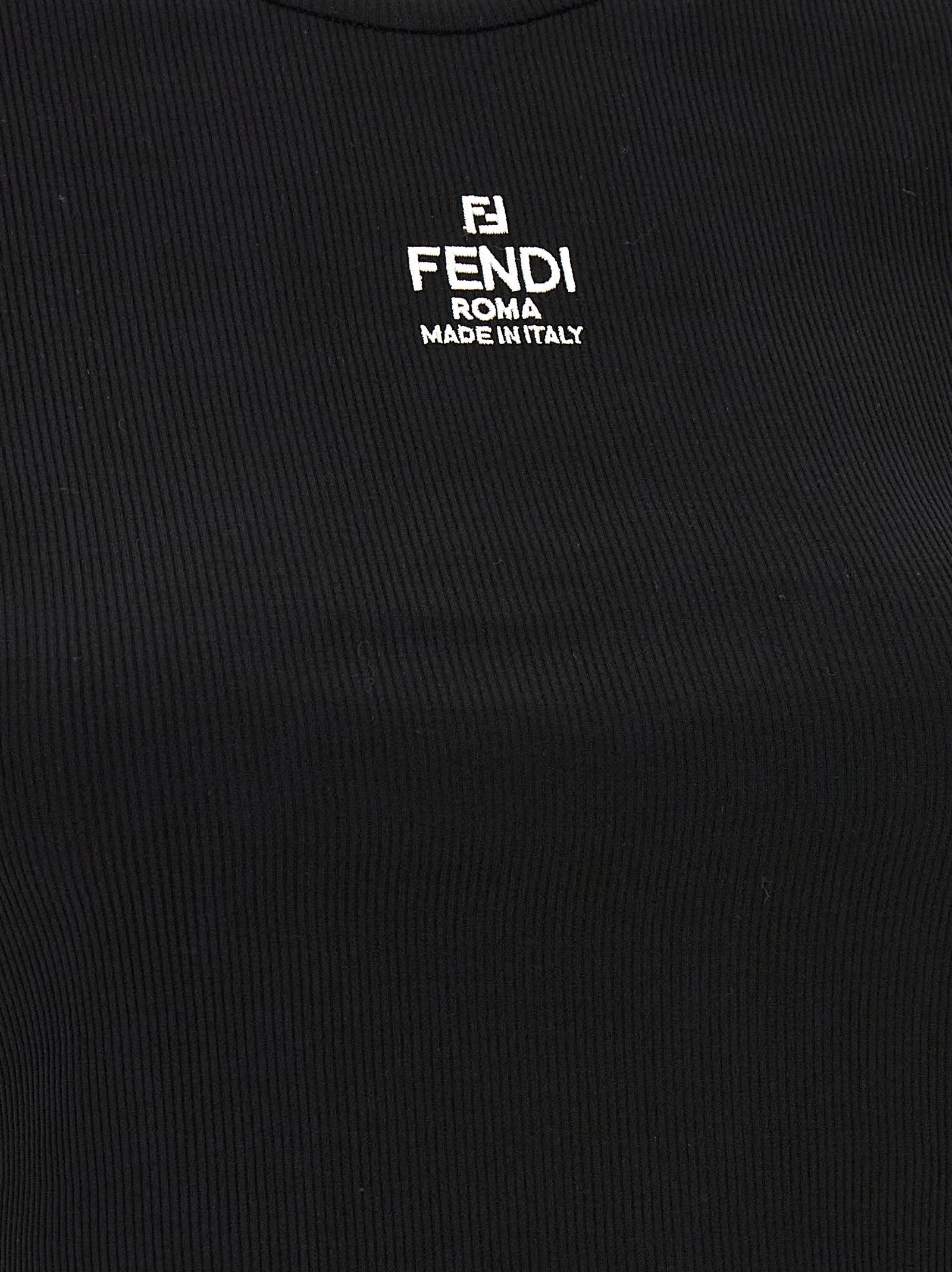 Fendi Black Cotton T-Shirt - L