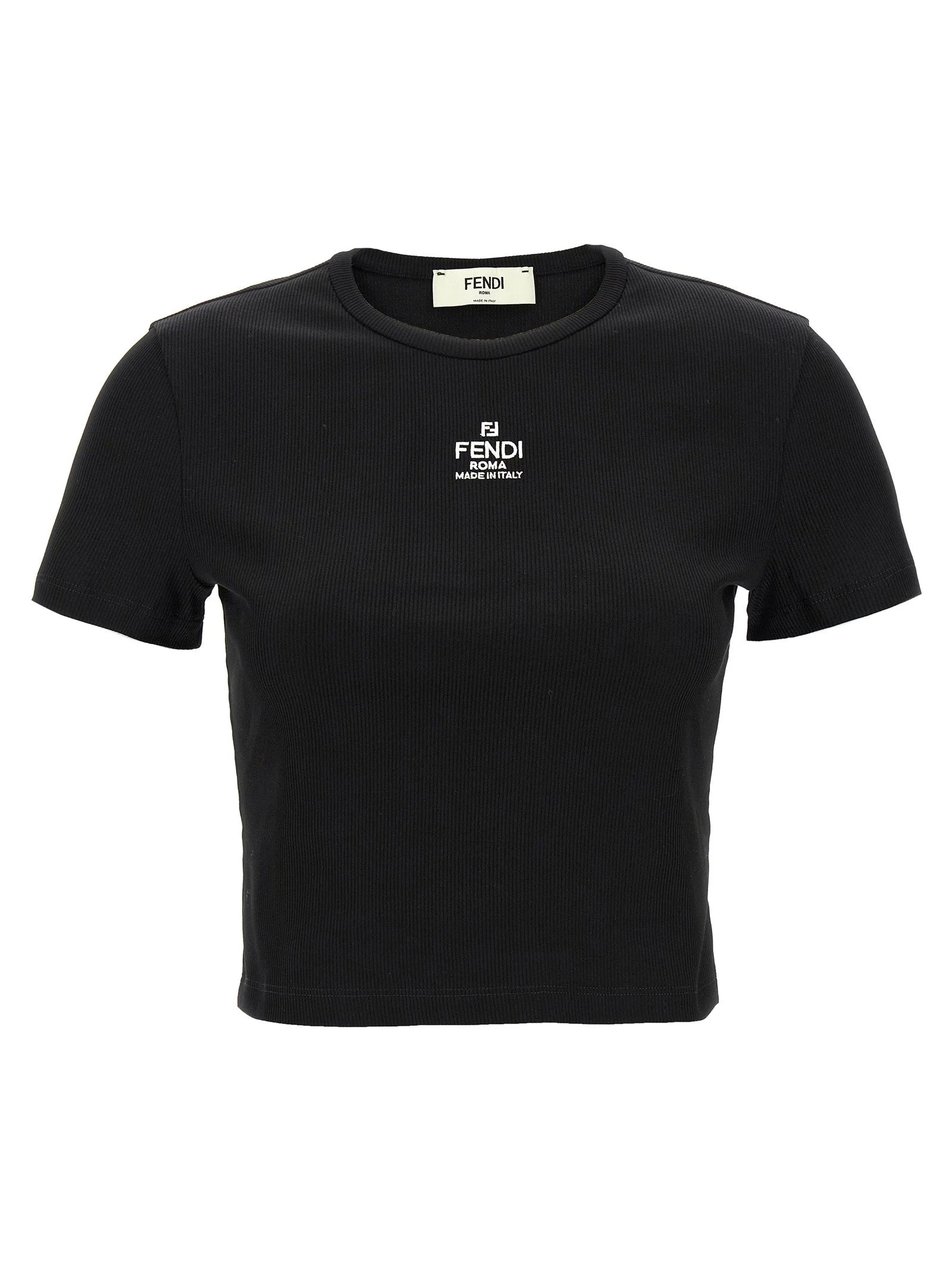 Fendi Black Cotton T-Shirt - L
