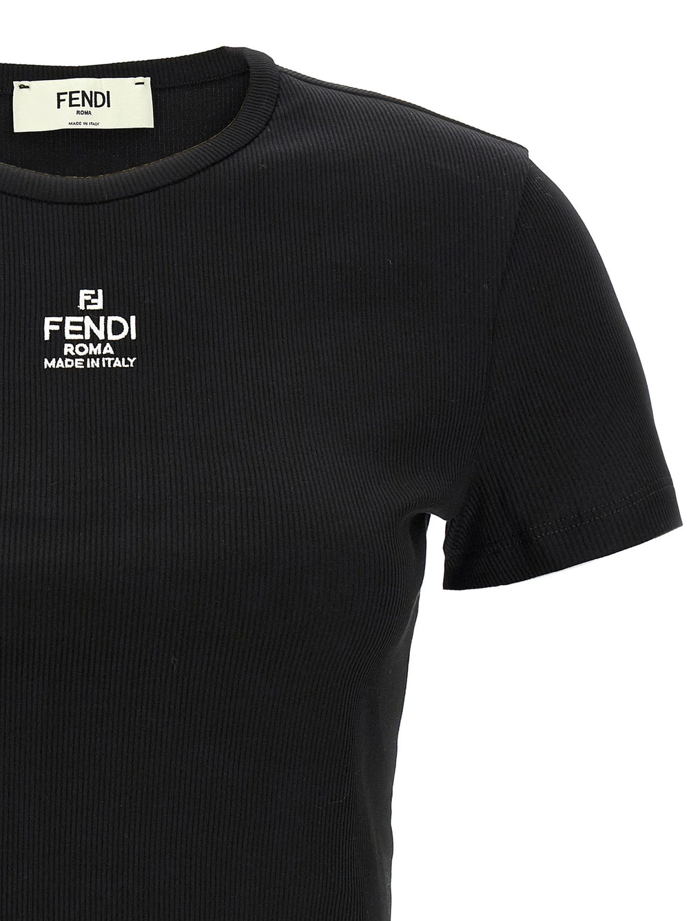 Fendi Black Cotton T-Shirt - L