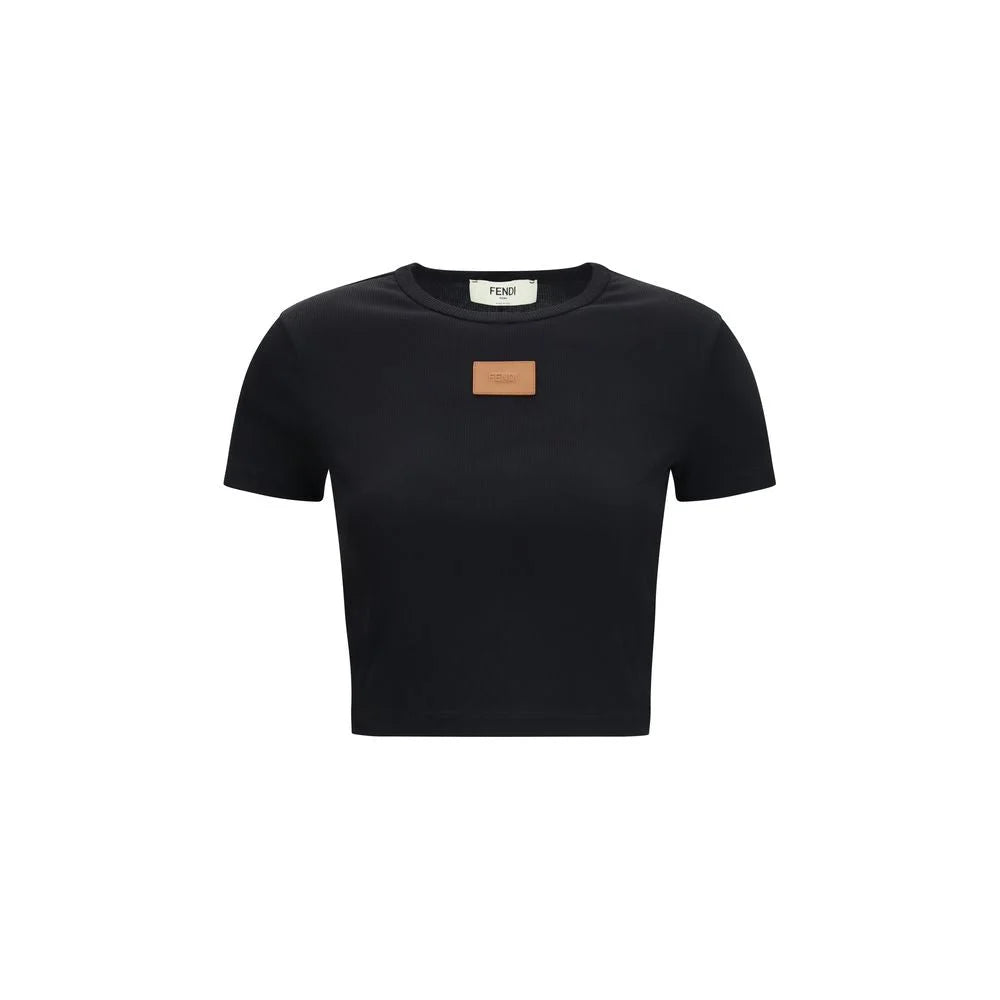Fendi Black Cotton T-Shirt - M