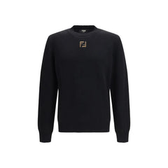 Fendi Black Fleece Wool Sweatshirt