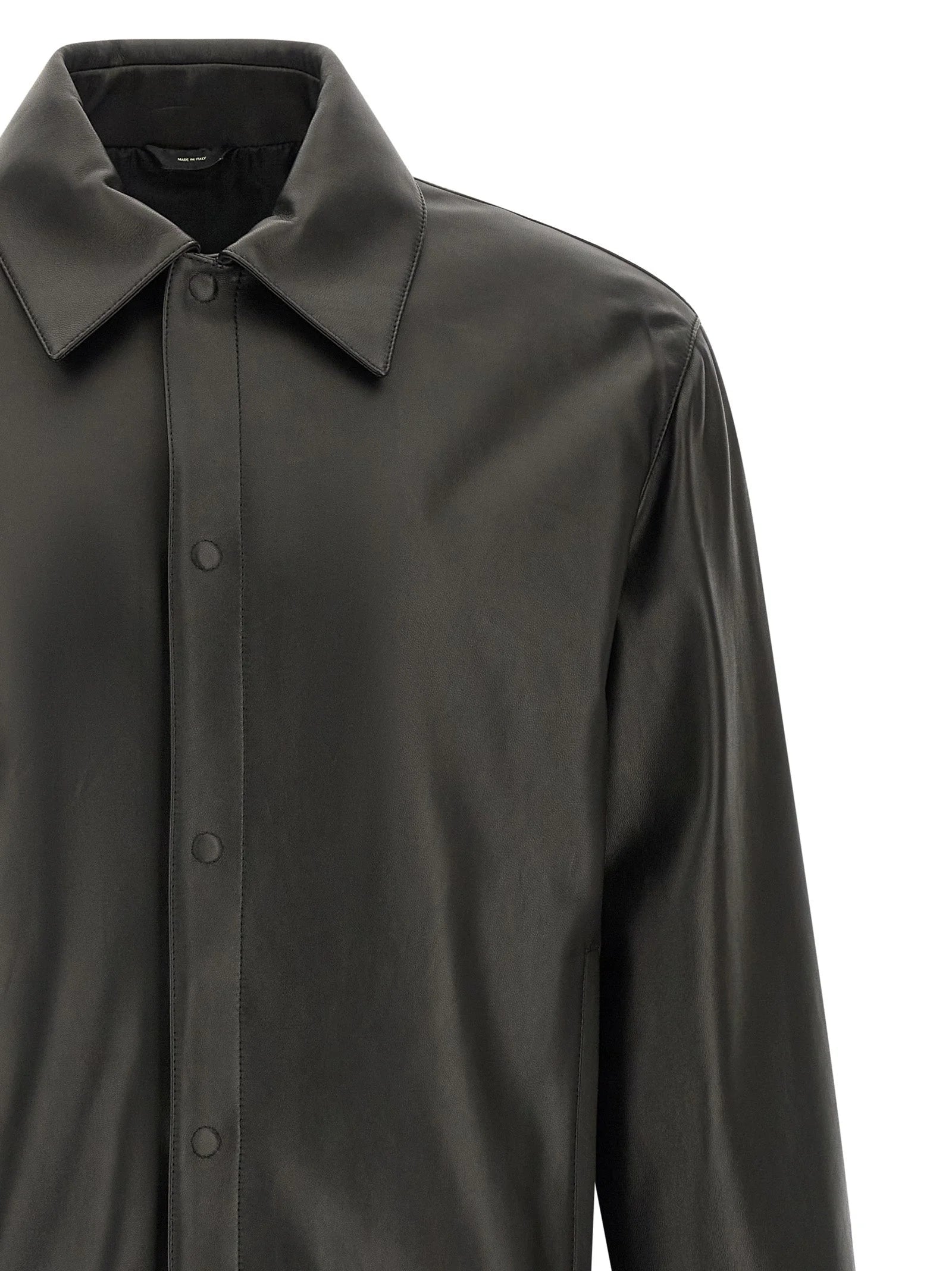 Fendi Black Lamb Leather Leather Jacket