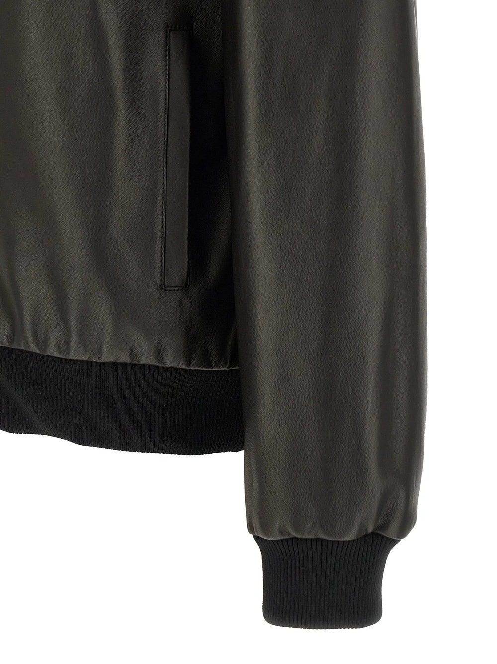 Fendi Black Lamb Leather Leather Jacket