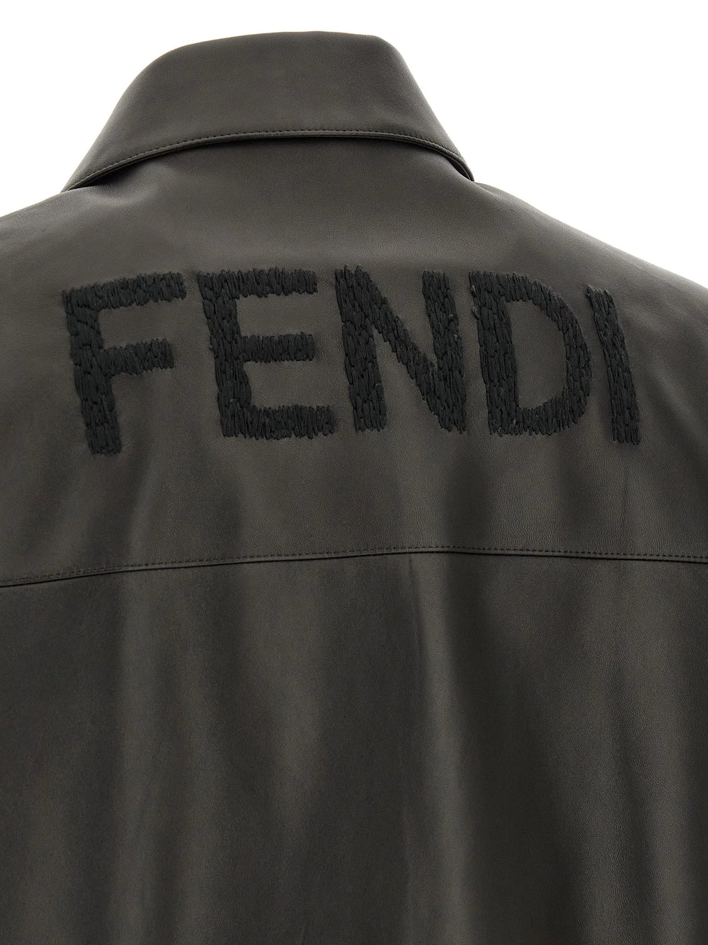 Fendi Black Lamb Leather Leather Jacket