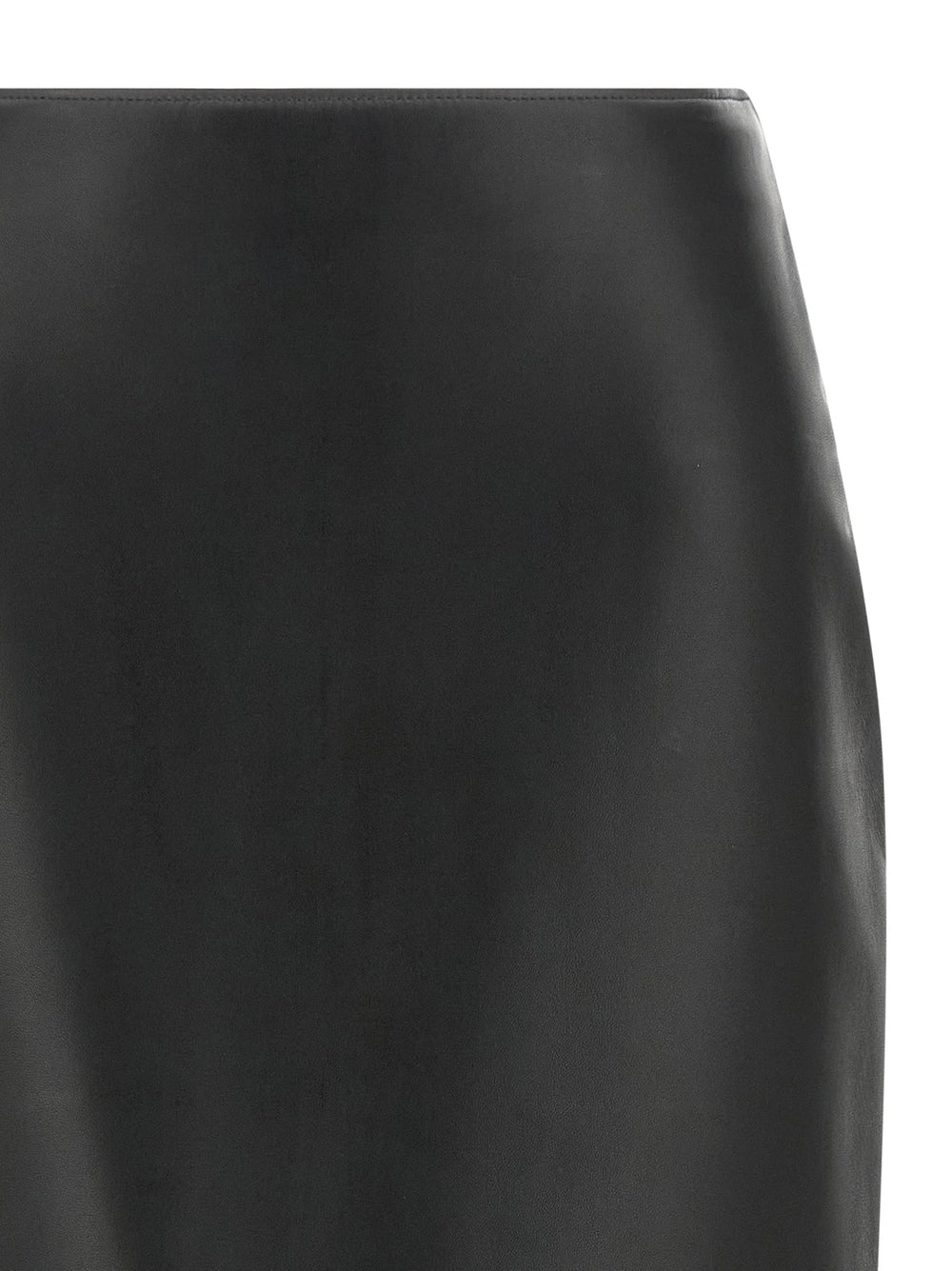 Fendi Black Lamb Leather Midi Skirt - IT38