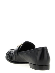 Fendi Black Lamb Leather Slip-On Loafers