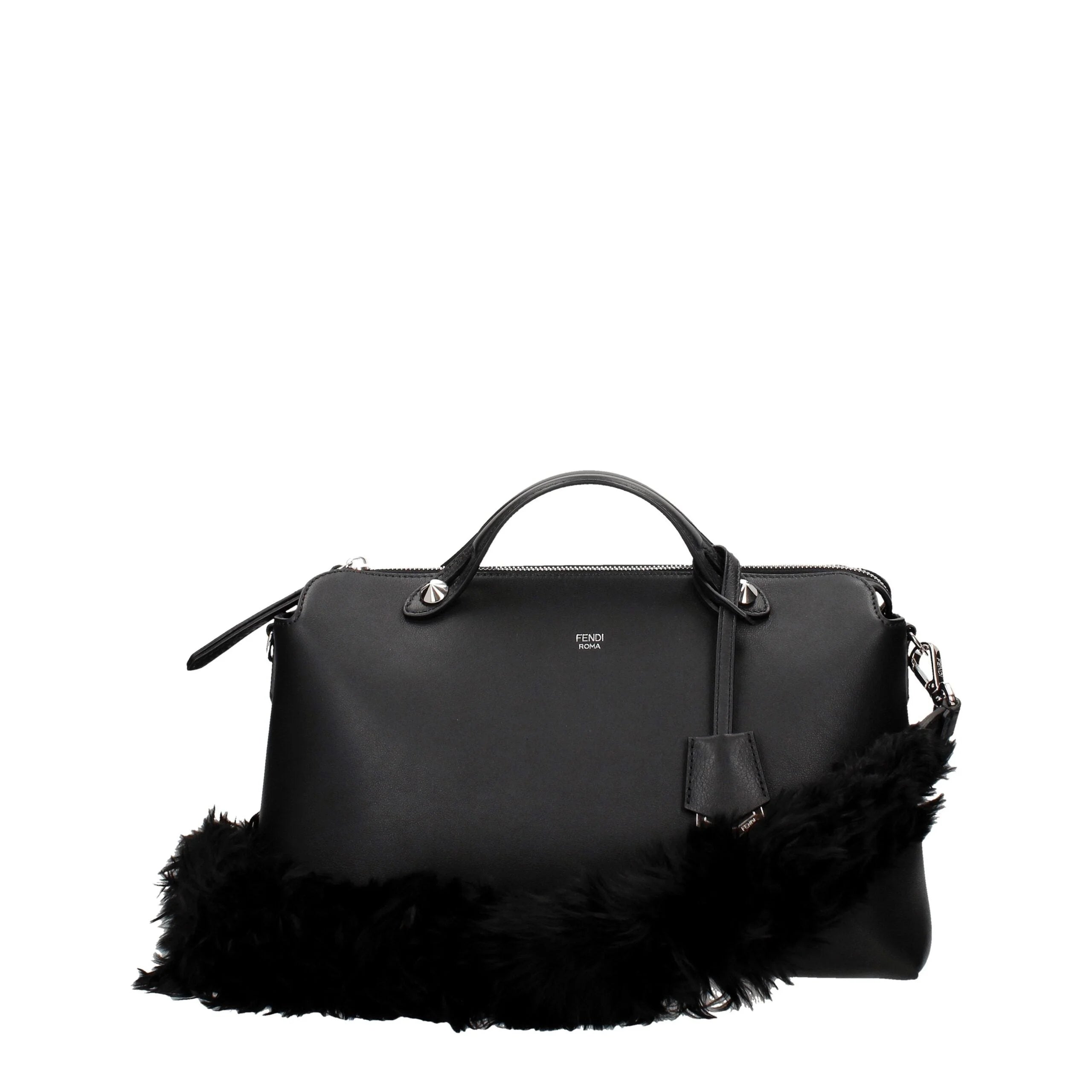 Fendi Black Leather Shoulder Bags