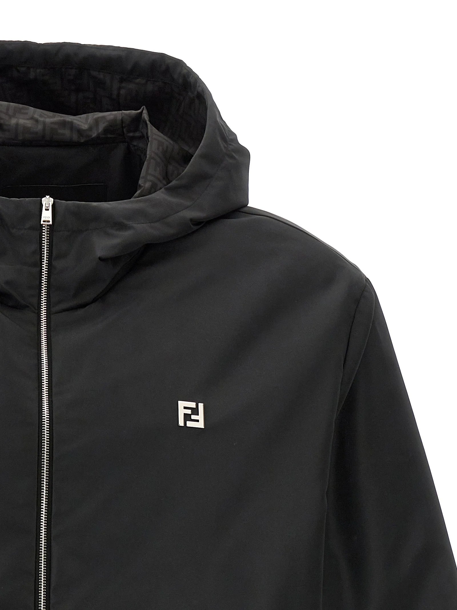 Fendi Black Polyester Shell Jacket
