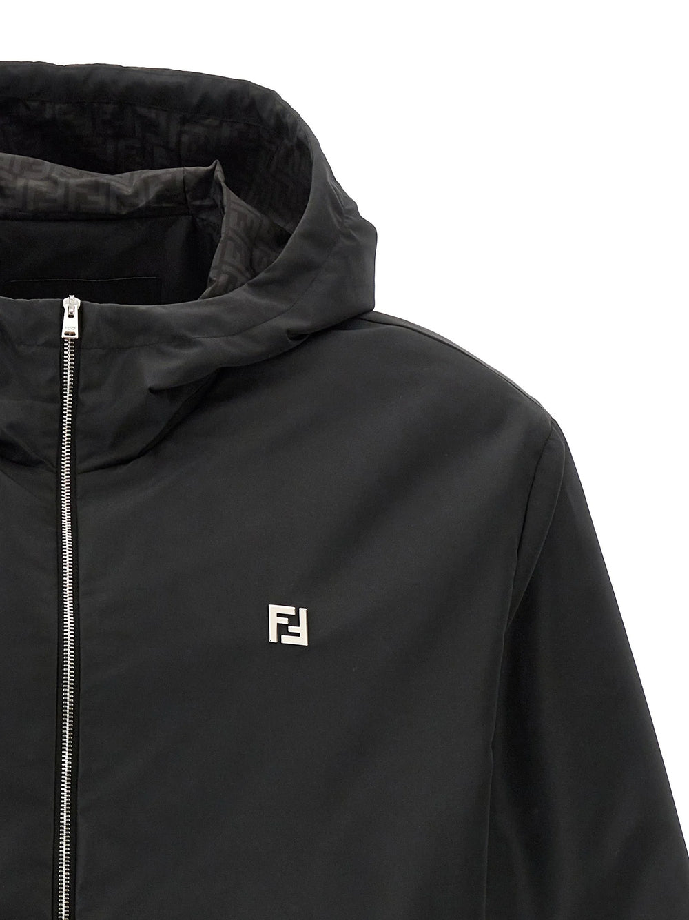 Fendi Black Polyester Shell Jacket