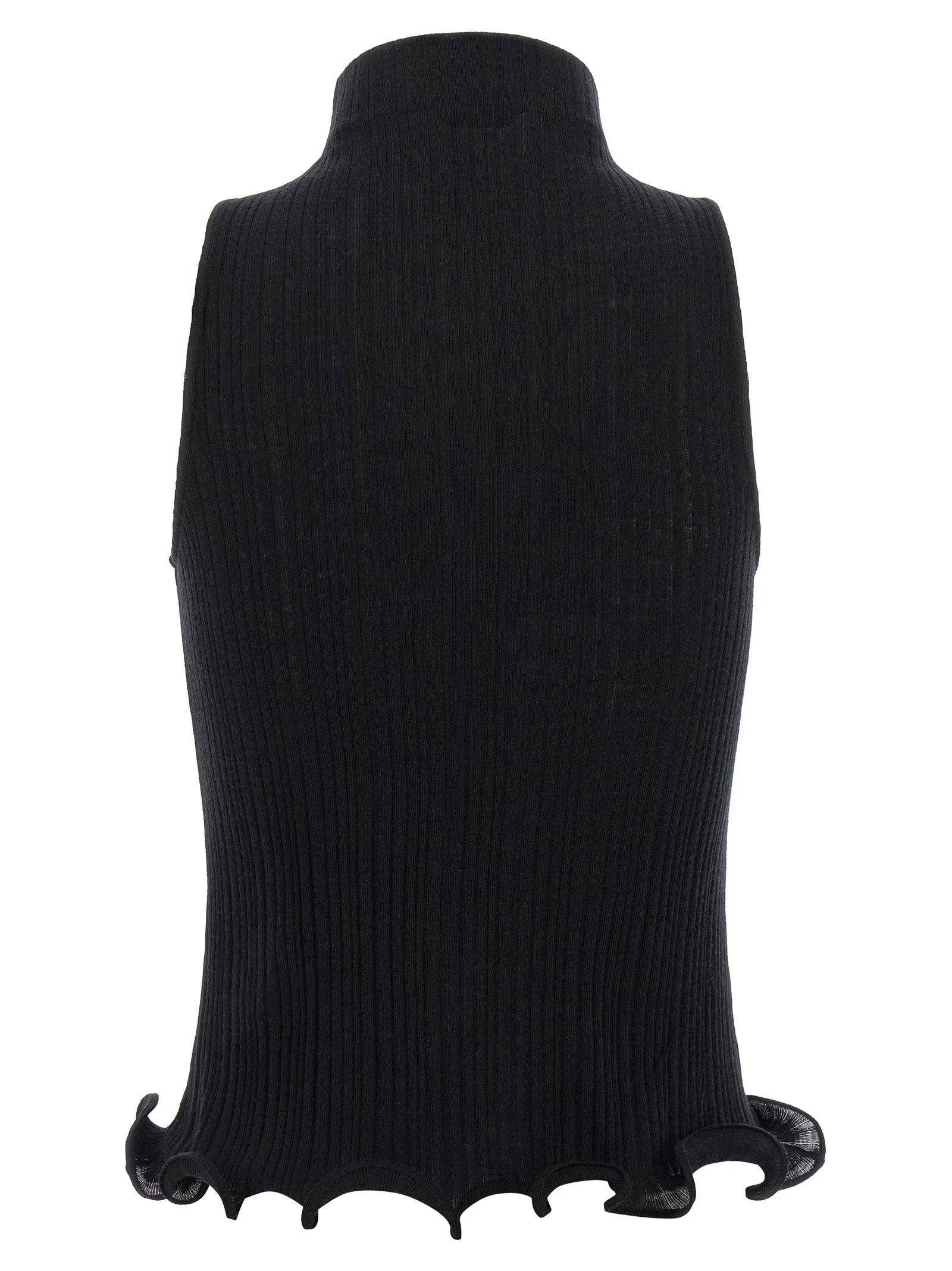 Fendi Black Polyester Sleeveles T-Shirt - IT42