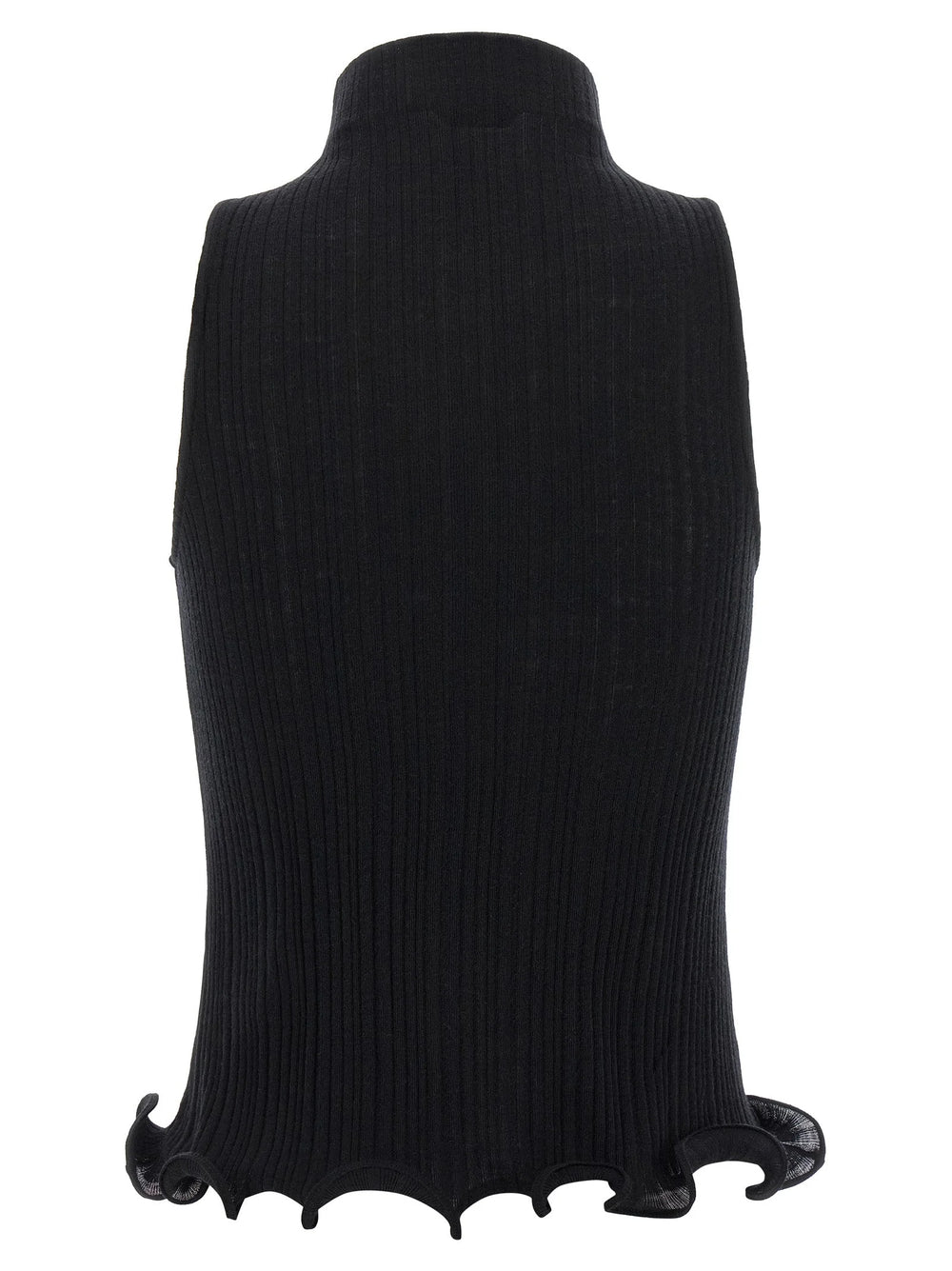 Fendi Black Polyester Sleeveles T-Shirt - IT42