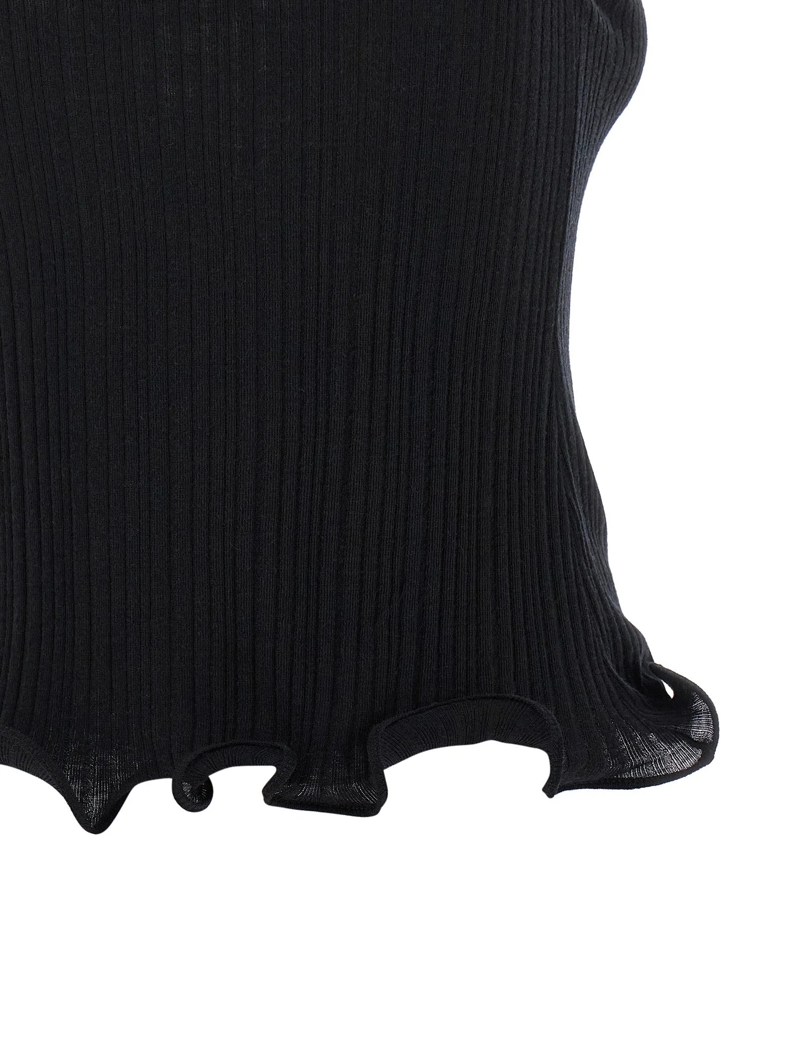 Fendi Black Polyester Sleeveles T-Shirt - IT42