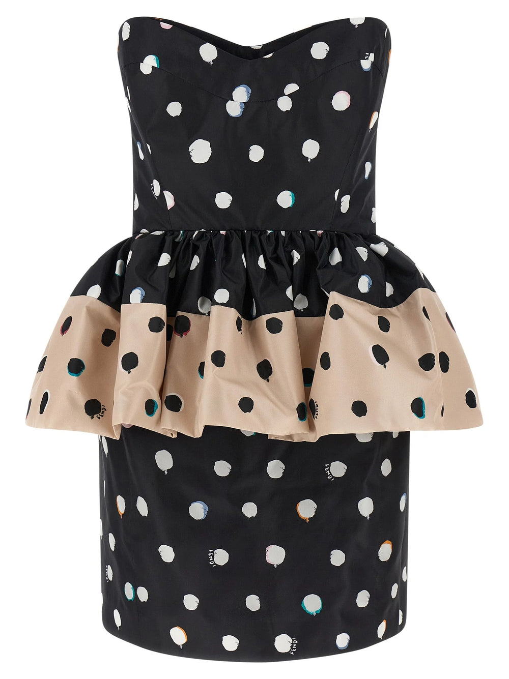 Fendi Black Silk Short Dress