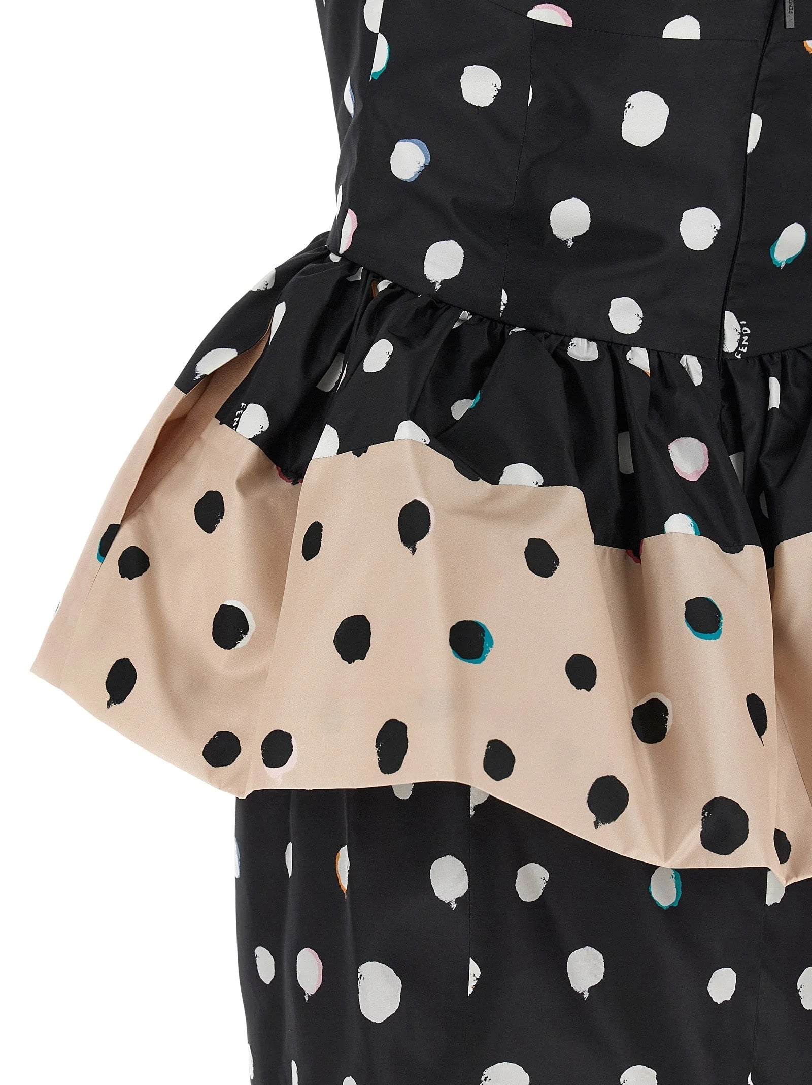 Fendi Black Silk Short Dress
