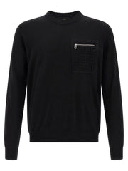 Fendi Black Virgin Wool Cardigan