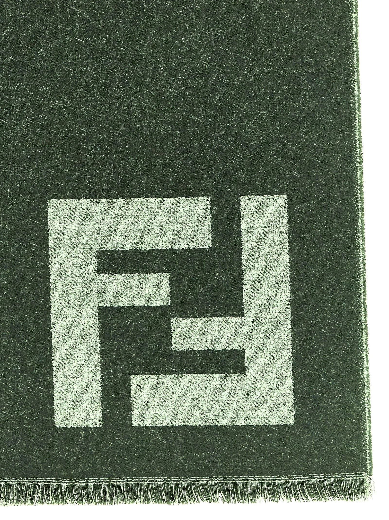 Fendi Black Virgin Wool Scarf