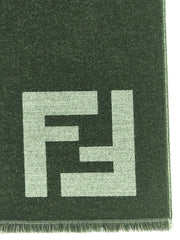 Fendi Black Virgin Wool Scarf