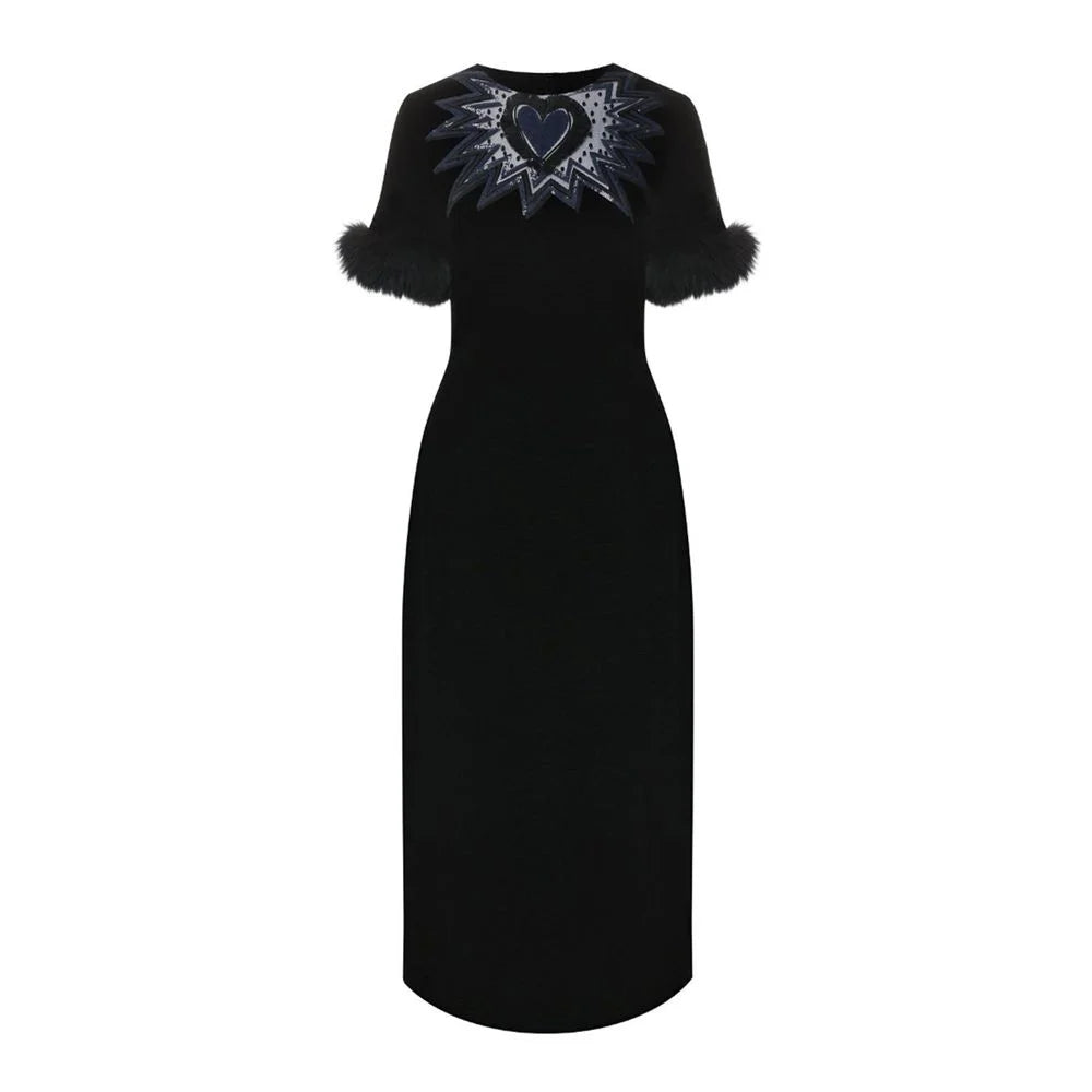 Fendi Black Viscose Cocktail Dress - 40