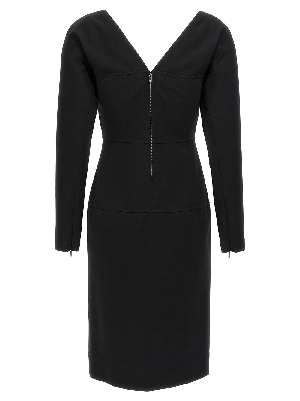 Fendi Black Viscose Midi Dress