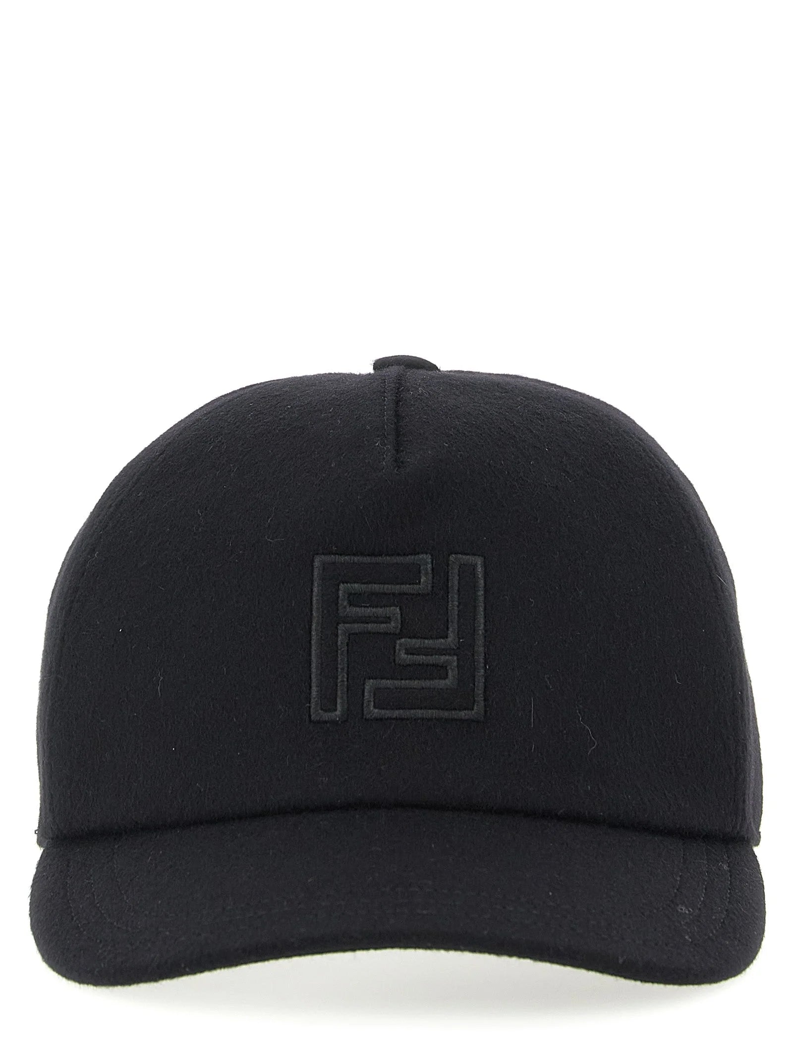 Fendi Black Wool Cap (Baseball Hat) - UNI