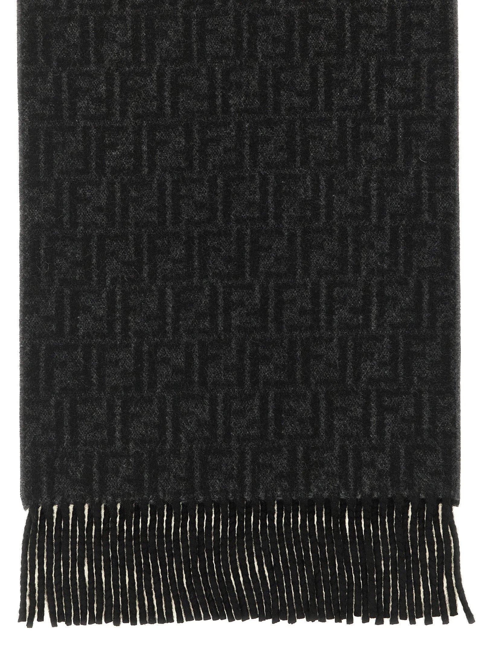 Fendi Black Wool Foulard