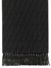 Fendi Black Wool Foulard
