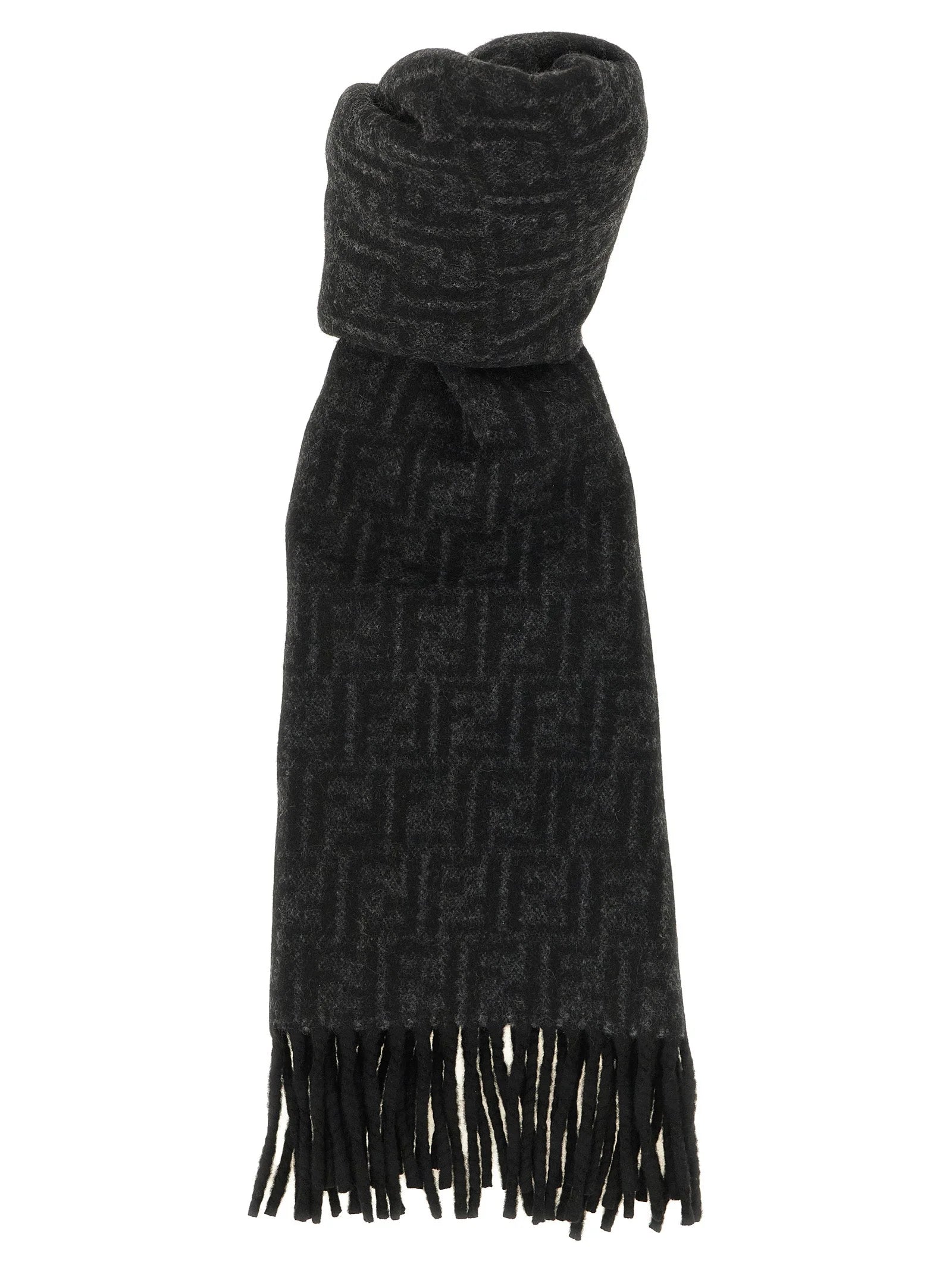 Fendi Black Wool Foulard