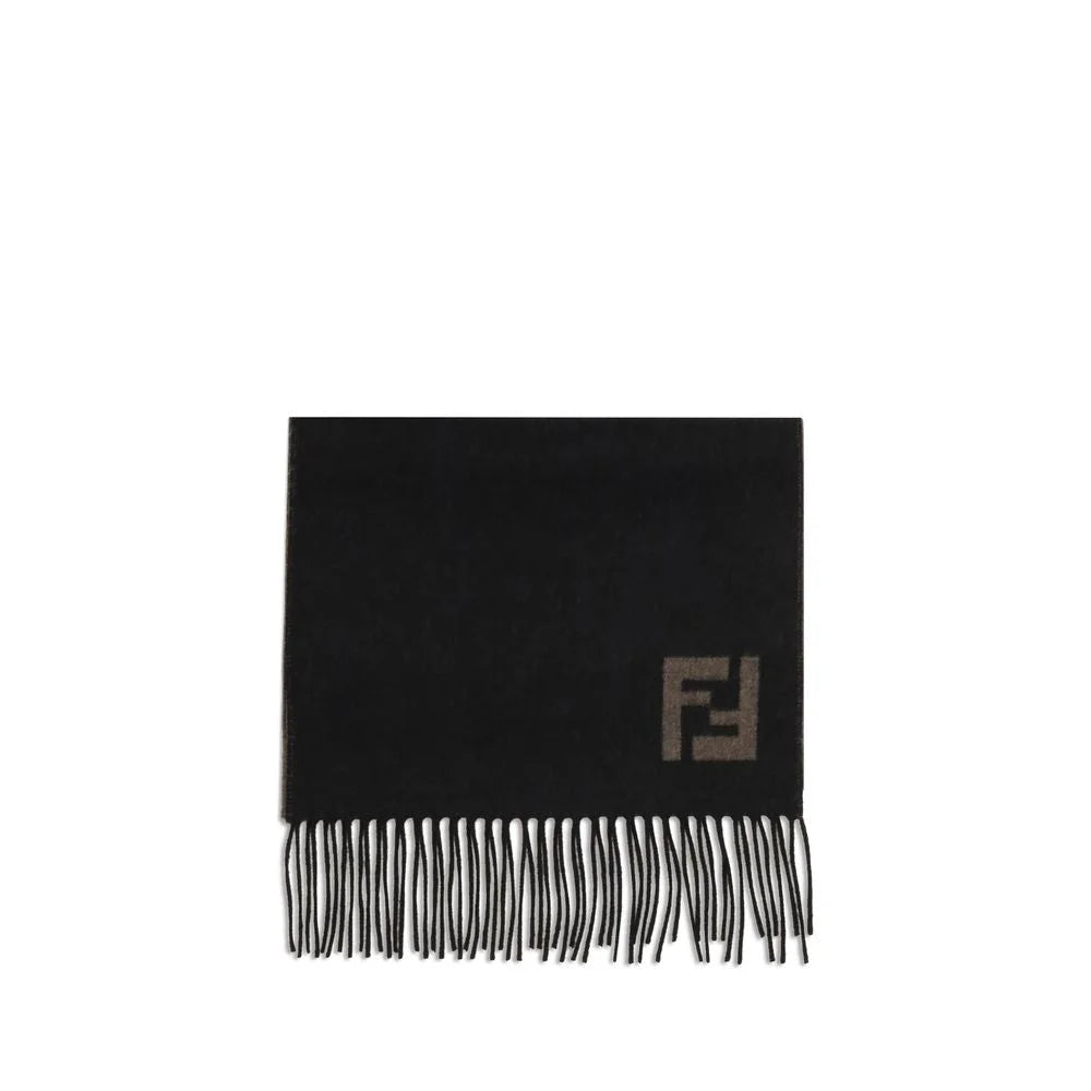 Fendi Black Wool Scarf