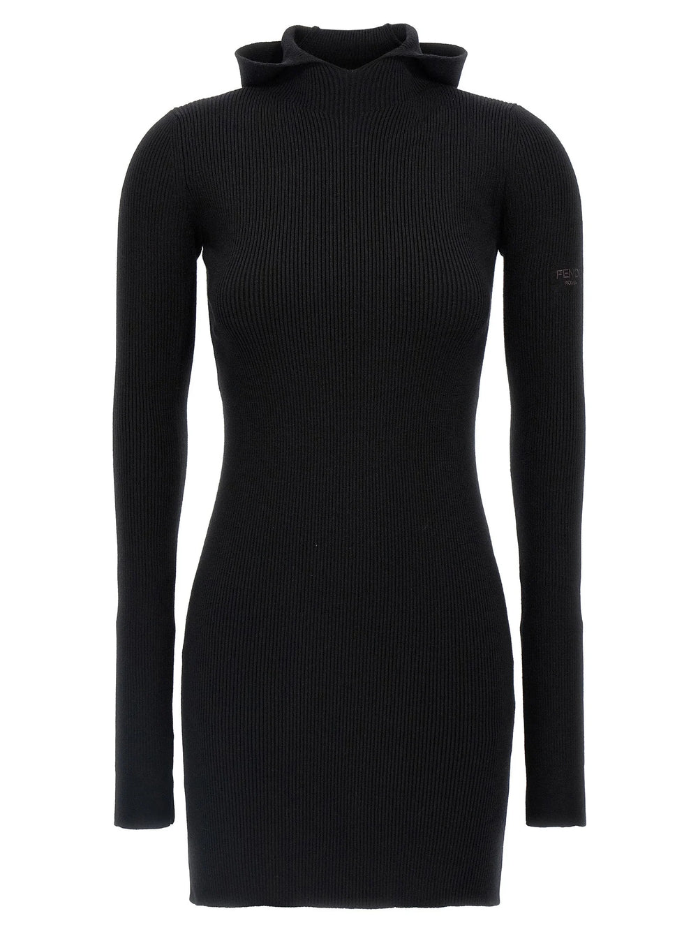 Fendi Black Wool Short Dress